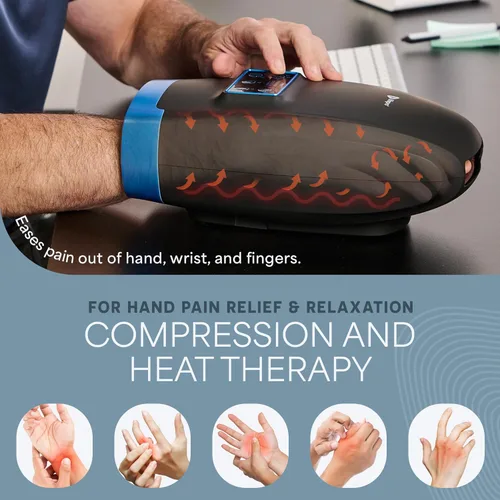 Miniatura 2 de LifePro Legra - Masajeador de manos con calor y compresión, masajeador de dedos, muñeca y palma con 5 modos, terapia de punto de presión para manos
