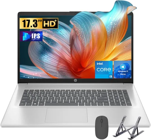 HP Computadora portátil de 17, procesador Intel Core i3 N305, 8 núcleos, 16 GB de RAM, SSD de 1 TB, pantalla HD de 17.3 pulgadas, teclado numérico,