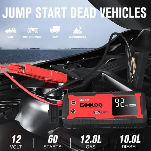 Miniatura 2 de GOOLOO GT4000 Arrancador de Automóvil 4000A 100W de Carga Rápida 12V Paquete de Batería Portátil SuperSeguro con Tecnología de Precalentamiento a