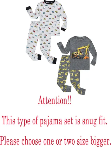Miniatura 2 de Family Feeling - Conjunto de 2 piezas de pijama de Navidad a rayas para niños y niñas, 100% algodón