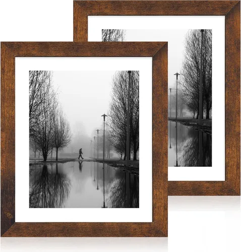 Miniatura 114 de iRahmen - Juego de 2 marcos de fotos de 4 x 6, marco de madera negro con cristal de alta definición, para mostrar fotografías de 3.5 x 5