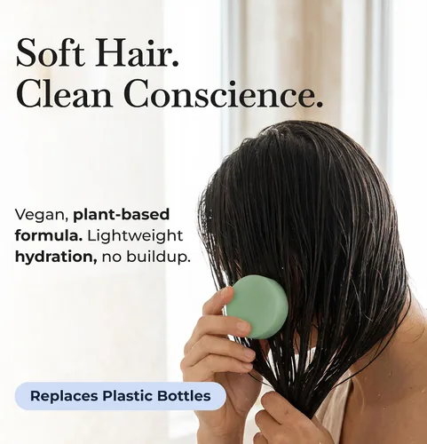 Miniatura 3 de ZWS Barra acondicionadora, acondicionador hidratante de proteína de mantequilla para cabello seco dañado, acondicionador sólido vegano a base