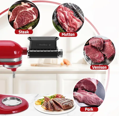 Miniatura 7 de Accesorio Ablandador de Carne de Grosor Ajustable para Batidoras de Pie KitchenAid, Herramienta Ablandadora de Carne, Accesorios de Procesador