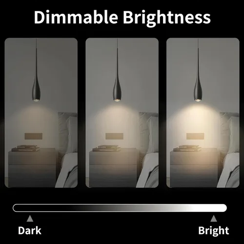 Miniatura 9 de Lámpara colgante negra para isla de cocina, accesorios de lámparas colgantes LED regulables, pequeña lámpara colgante industrial moderna para sobre