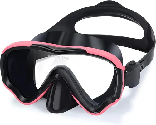 Miniatura 8 de Gafas de natación para adultos, hombres y mujeres, con cubierta de nariz, vidrio templado de 180°, visión clara, máscara de piscina, gafas de buceo