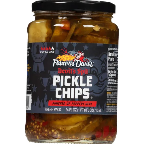 Miniatura 5 de Famous Dave's Paquete variado de encurtidos – 2 paquetes de chips de pepinillo dulce y picante y 1 paquete de chips de pepinillo Devil's Spit