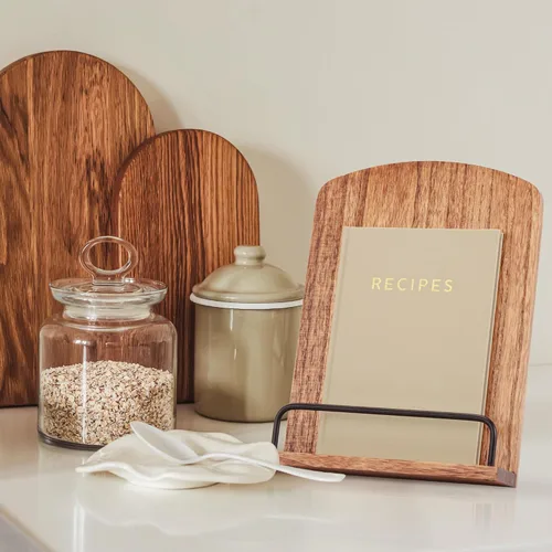 Miniatura 2 de Libro de recetas estético en blanco con cubierta impermeable, el cuaderno de recetas perfecto para escribir en tus propias recetas, hermoso libro