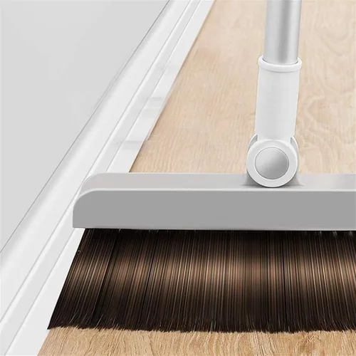 Miniatura 6 de Juego de escoba con recogedor Limpieza del hogar Escoba de acero inoxidable Recogedor Combinación antiadherente Artefactos de barrido de pelo