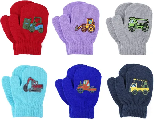 Miniatura 12 de Century Star Guantes cálidos de invierno para niños pequeños, guantes elásticos mágicos para niños y niñas, tejido suave para bebé