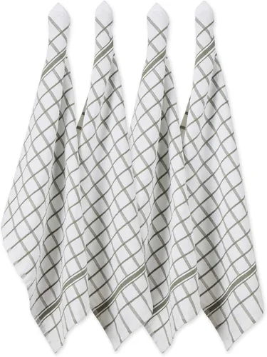 Miniatura 16 de DII Basic Terry Collection - Juego de paños de cocina con ventana, 16 x 26 pulgadas, rojo granero, 4