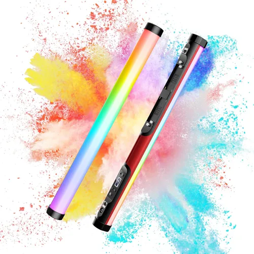 GVM Great Video Maker Tubo de luz RGB, varita BD25R de 25 W con 300 cuentas de lámpara, iluminación de fotografía de 24 pulgadas, red de malla