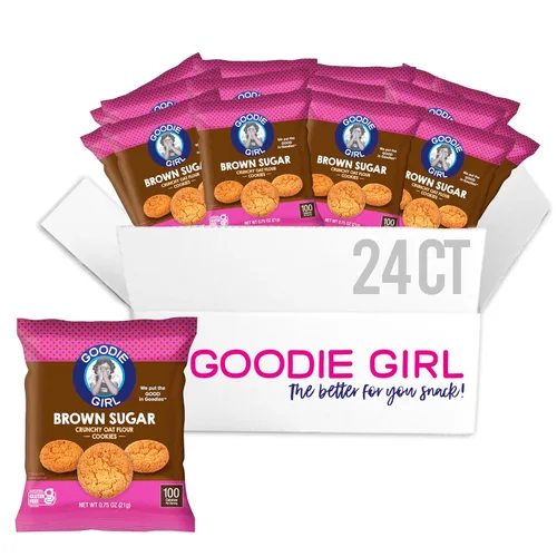 Miniatura 9 de Goodie Girl - Mini galletas de azúcar morena, galletas sin gluten para niños, paquetes de 100 calorías, sin maní, envueltas individualmente
