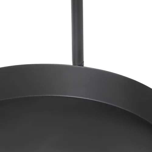 Miniatura 3 de Kate and Laurel Finn - Soporte de metal para plantas de tres niveles, gris carbón, bandeja decorativa con bisagras