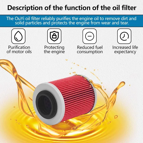 Miniatura 5 de Filtro de aire 0800-112000 Filtro de aceite 0800-011300 Reemplazo para CFMoto CForce 400 500 600 800 HO EPS 2016-2020 UForce 500 800 EX SSV