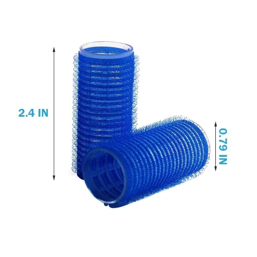 Miniatura 6 de Rodillo de pelo de varilla flexible para cabello corto medio, rizador de pelo sin calor para flequillo, azul aguamarina