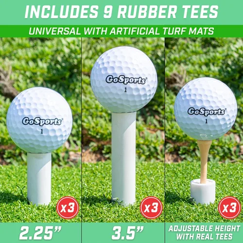 Miniatura 2 de GoSports Camisetas de goma de golf, duraderas para columpios de alta velocidad, altura constante de la camiseta, camisetas universales
