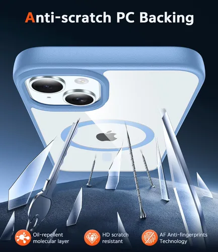 Miniatura 1788 de FNTCASE Funda para iPhone 13 Pro-Max: Fundas magnéticas transparentes compatibles con Magsafe Slim anti amarillamiento protección contra caídas