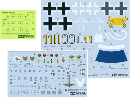 Miniatura 10 de Tamiya 61117 1/48 Messerschmitt BF 109 G-6 Kit de avión modelo de plástico