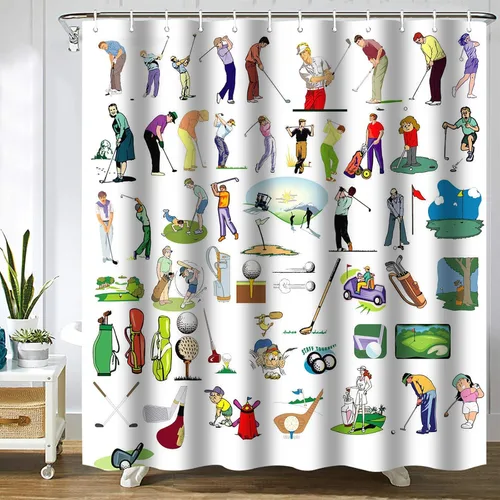 Miniatura 8 de SPXUBZ - Cortina de ducha azul con diseño de bosque, invierno navideño, montaña con niebla, naturaleza, impermeable, decoración de baño, tela