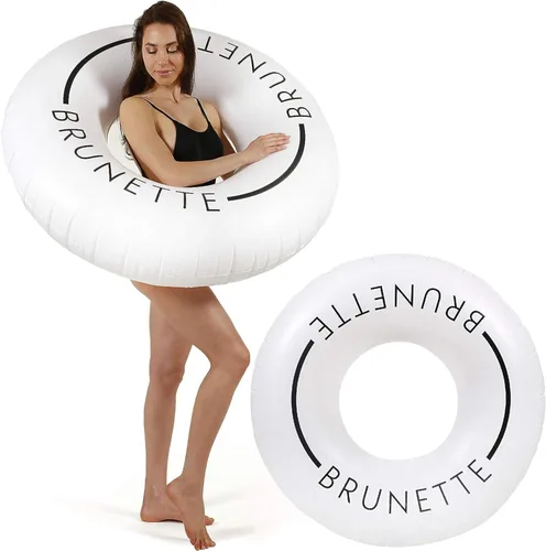 Miniatura 9 de Loteli Flotador de natación – Anillo de natación inflable minimalista estético Accesorio clásico para fiesta, sesión de fotos, diversión y Castaño