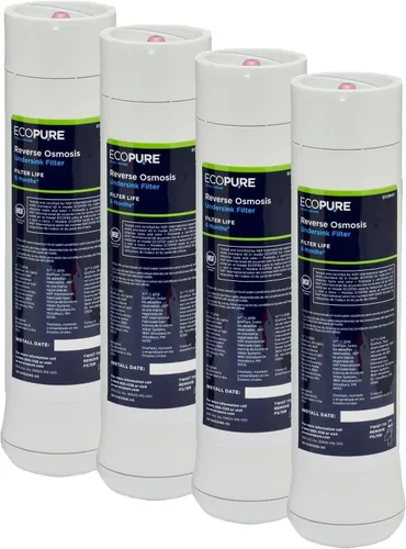 Miniatura 8 de EcoPure ECOROM Reemplazo de Membrana de Ósmosis Inversa – Compatible con ECOP30 y Sistemas Selectos de Kenmore y Brita RO – Filtro Certificado NSF