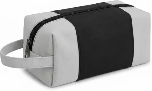 Creative Gifts International Kit de viaje negro de cuero sintético y lona