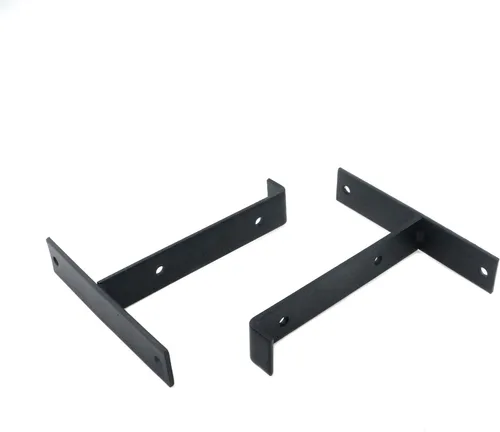Miniatura 6 de Coshar 4 soportes de estante de 6 pulgadas para estante de hierro, soportes flotantes para estantes montados en la pared para cocina, baño