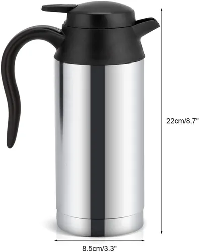 Miniatura 8 de Hervidor de acero inoxidable para coche, taza de agua de calefacción eléctrica, taza de café de calefacción, botella de agua de viaje, taza