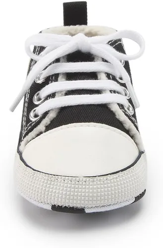 Miniatura 60 de KIDSUN zapatos deportivos altos hasta el tobillo para bebés, niños y niñas con suela antideslizante, suaves, para recién nacidos, zapatos