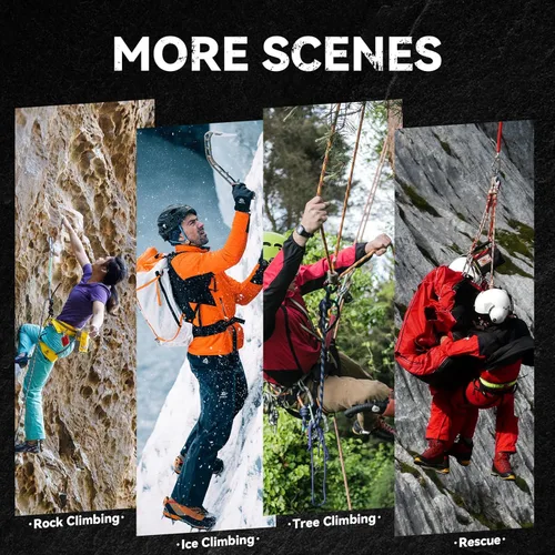 Miniatura 9 de Kailas Airo Arnés de Escalada en Roca para Hombres, Montañismo, Escalada en Hielo en Árboles, Mujeres, Arnés de Seguridad de Medio Cuerpo para Rapel