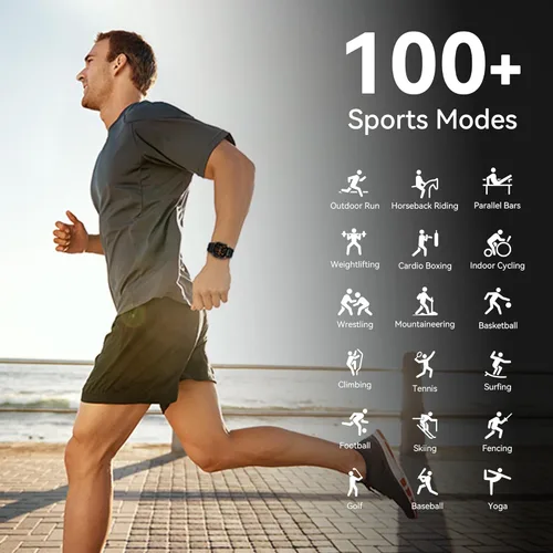 Miniatura 7 de Relojes inteligentes para hombre, batería extra larga de 130 días, pantalla HD de 1.96 pulgadas, respuesta y llamada, cuerpo de metal completo