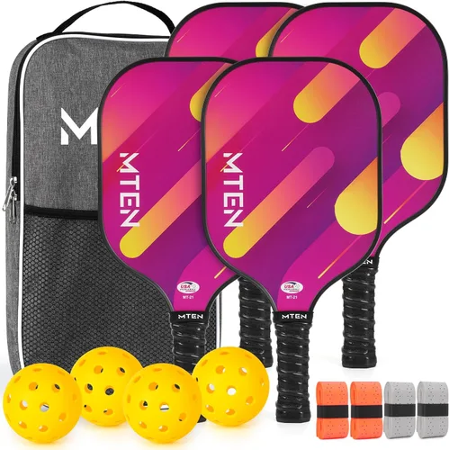 Miniatura 16 de Pickleball Paddles Set of 2 or 4, or Single Paddle – USAPA Approved Fiberglass Surface Pickleball Rackets Set for Men & Women azul (blue*1)