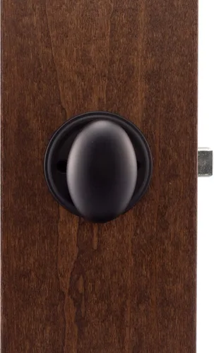 Miniatura 3 de Copper Creek ek2020bc - Pomo de puerta en forma de huevo, función de paso, 1 unidad, acabado negro