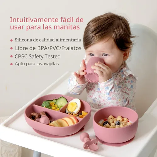 Miniatura 3 de SAMiGO Vasos de silicona para bebés de 6 a 12 meses, pequeñas tazas abiertas para entrenamiento y beber agua, suministros de destete dirigido por