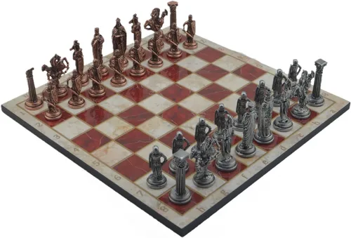 Miniatura 8 de Juego de ajedrez de metal para adultos, cobre antiguo del ejército británico real, piezas hechas a mano y diferentes diseños, tablero de ajedrez