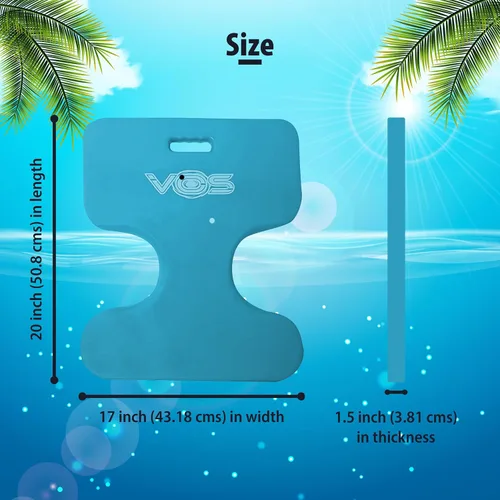 Miniatura 2 de VOS Oasis - Flotadores sólidos de agua prémium para adultos y niños, ultra flotantes, cómodos asientos flotantes para piscina, playas, lagos, Azul