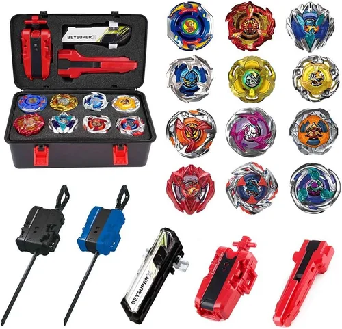 Miniatura 6 de MUSTYBELT Juego de trompos Bey para combate Burst Gyros, juguete de regalo para niños, niños de 6, 8, 10, 12+ años, juego de combate con 10 trompos