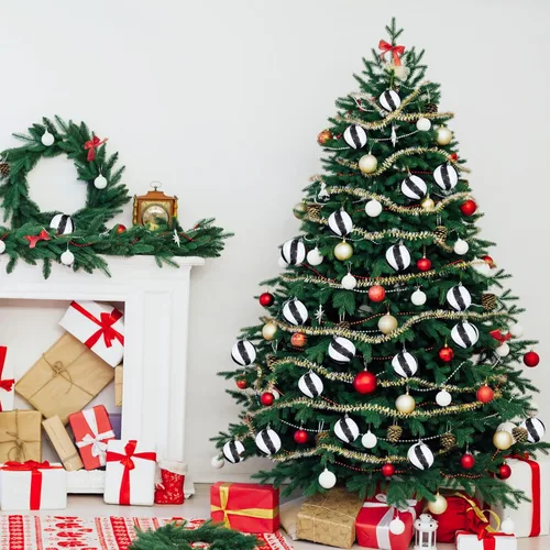 Miniatura 7 de Liliful 12 Piezas Bolas de Navidad de 3.15 Pulgadas Adornos con Purpurina Decoraciones de Árbol de Navidad Plástico Pintado Esferas Navideñas