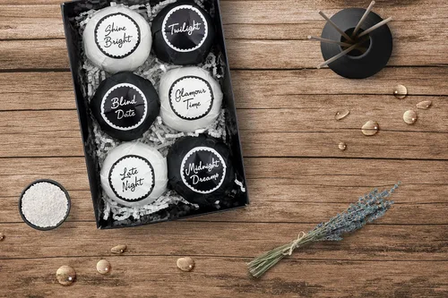 Miniatura 5 de BRUBAKER Set de regalo de bombas de baño "Day & Night" – 6 gaseosos de baño de lujo hechos a mano – Todos los ingredientes naturales, veganos