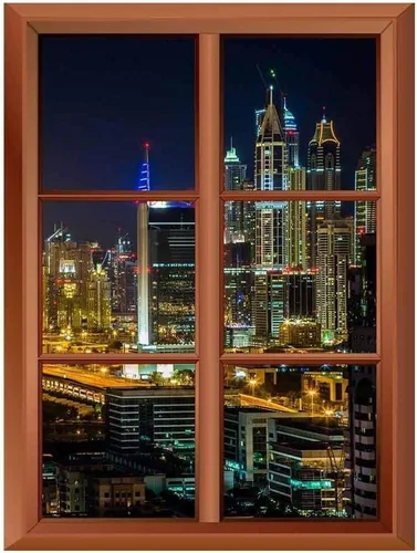 Miniatura 23 de wall26 Adhesivo de pared extraíble/mural de pared – A Veiw of Manhattan Skyline – Adhesivo de vinilo creativo para ventana – 24 x 32 pulgadas