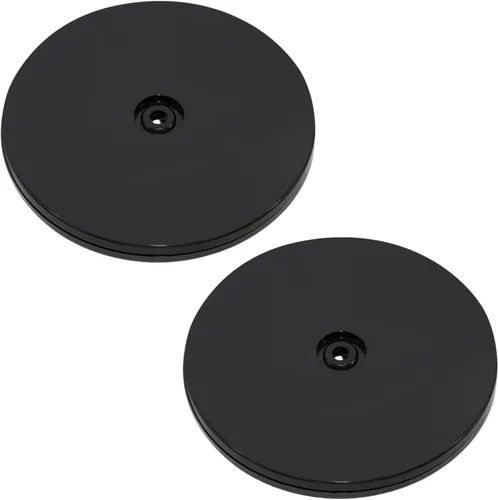Miniatura 25 de 4 Piezas Negro 2 pulgadas Acrílico Lazy Susan Organizador Giratorio de Mesa con Rodamientos - Placa Giratoria Redonda para Estante de Especias