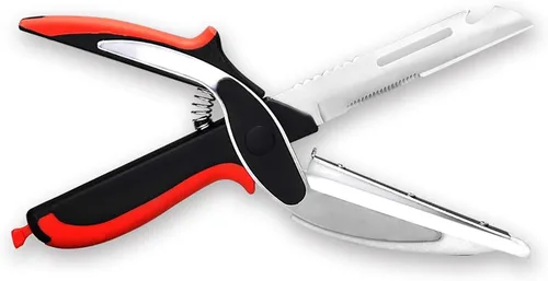 Miniatura 2 de Tijeras de verduras y cortador de alimentos - Tijeras de cocina con tabla de cortar, cortador rápido, picador para carne y verduras