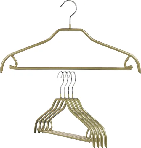 Miniatura 17 de MAWA by Reston Lloyd Silhouette Series - Percha antideslizante para ahorrar espacio con barra y gancho para pantalones y faldas, estilo 41/FRS, Negro
