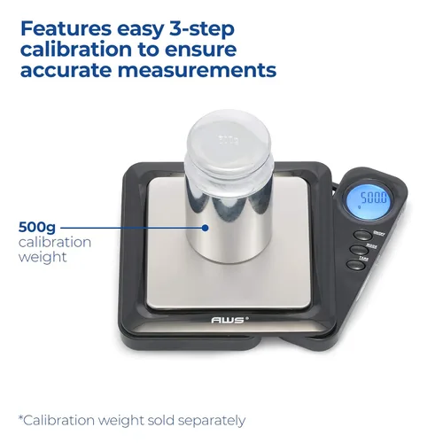 Miniatura 5 de American Weigh Scales Serie Blade Escala Digital de Bolsillo en Gramos 1000g x 0.1g Mini Escala de Precisión de 0.1g de Exactitud, Escala de Negro