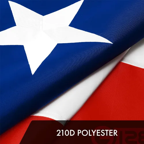 Miniatura 4 de G128 Bandera de Chile 3 x 5 pies Serie ToughWeave bordado poliéster 300D Bandera de país, diseño bordado, interior/exterior, ojales de latón