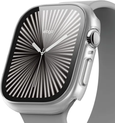 Miniatura 10 de elago Compatible con Apple Watch Case 7/8/9, protector de pantalla, protector transparente, protección completa, policarbonato duro + vidrio templado
