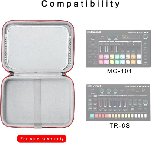 Miniatura 3 de RLSOCO Estuche de transporte para Roland MC-101/TR-6S estación de trabajo de producción musical compacta - Negro (solo funda)