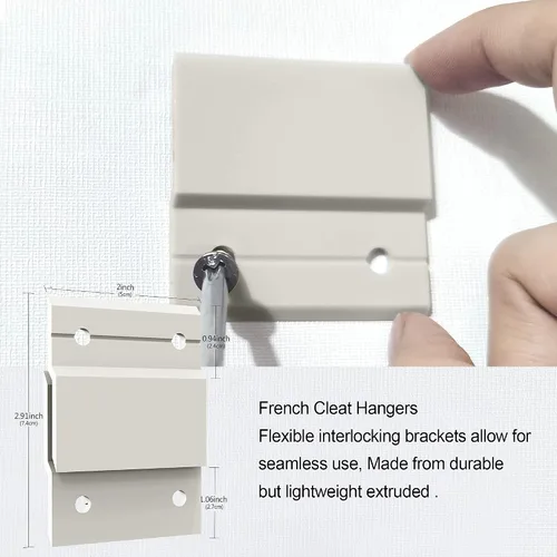 Miniatura 3 de 6 clips en Z de 2 pulgadas para colgar cuadros franceses antideslizantes, clips en Z para colgar fotos, colgador de fotos con tacos franceses