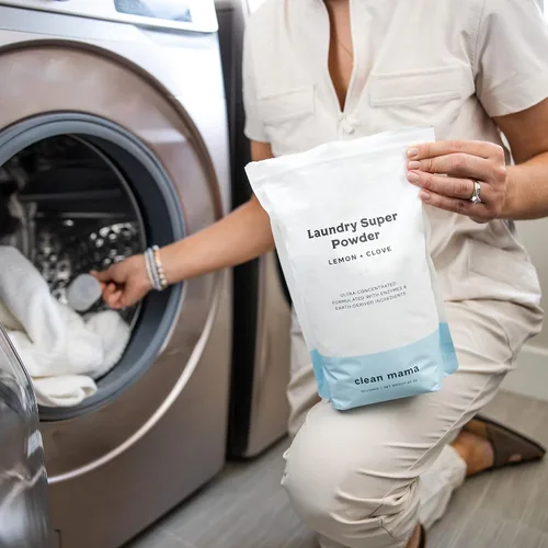 Miniatura 6 de Clean Mama Detergente en polvo para ropa sucia, detergente en polvo extra fuerte, detergente natural para ropa para pieles sensibles, alimentado por