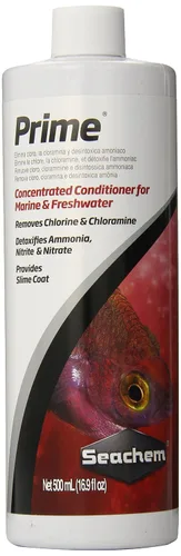 Seachem Prime - Acondicionador de agua fresca y salada – Químico y desintoxicante 20 l / 5.3 gal